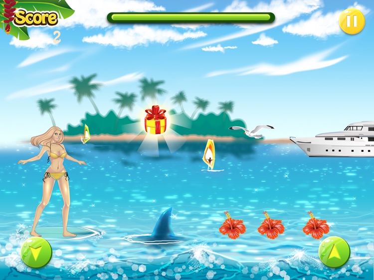 Surfing Girl vs Hungry Reef Sharks Crazy Vacation Free