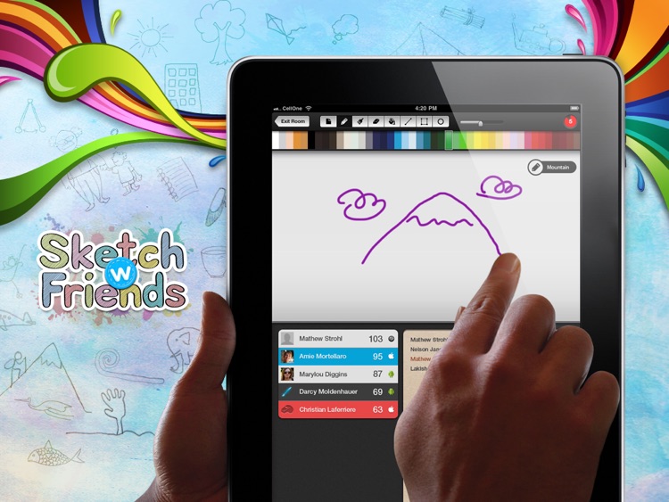 Sketch W Friends - Multiplayer Drawing and Guessing Games for iPad