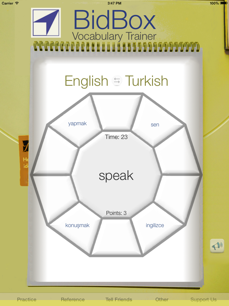 Turkish Vocabulary Trainer