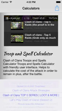 Game screenshot Calculators for Clash Of Clans - Video Guide, Strategies, Tactics and Tricks with Calculators hack