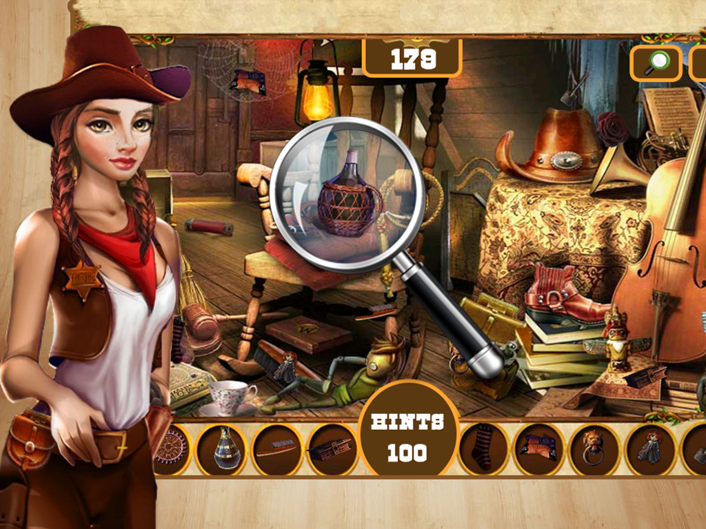 Hidden Objects: Cow Girl Hidden Object