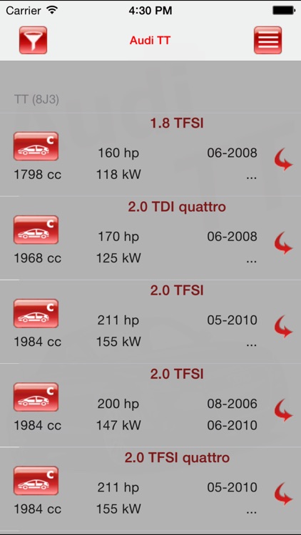 AutoParts  Audi TT screenshot-4