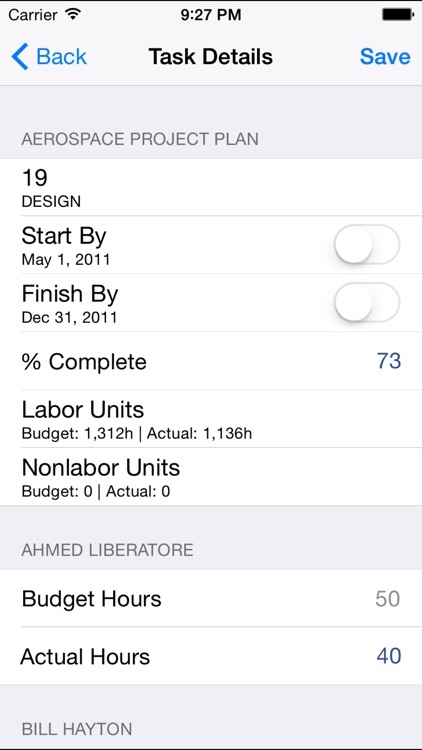 eTimeMachine for Oracle P6