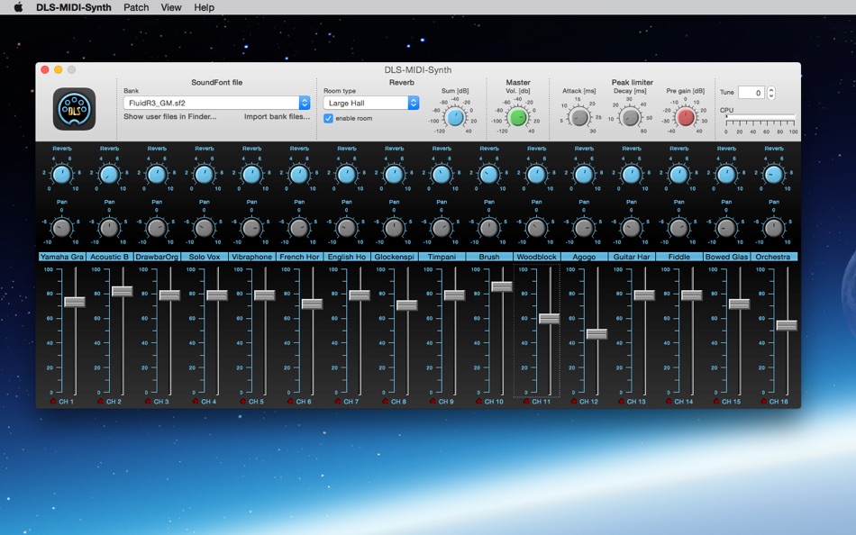#1. DLS-MIDI-Synth (macOS) Podle: A.S. Software