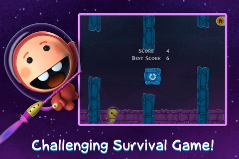 Flappy Alien Hops - Challenging Survival game FREE screenshot 4