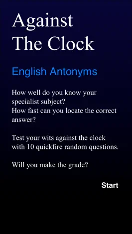 Game screenshot Against The Clock - English Antonyms apk