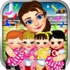 Cheerleader Mommy's Baby Doctor Salon - Makeup Spa Prom Games for Girls!