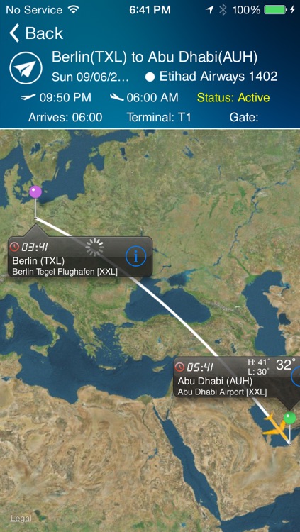 Abu Dhabi Airport Pro (AUH) Flight Tracker radar screenshot-0