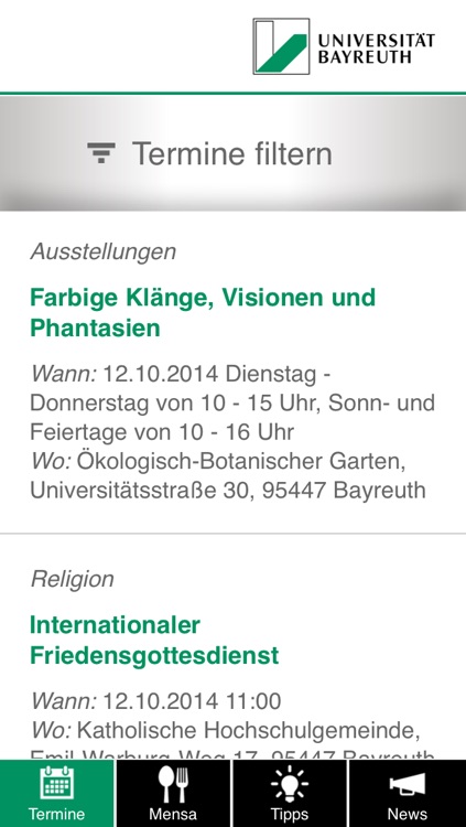 Uni Bayreuth Campus App