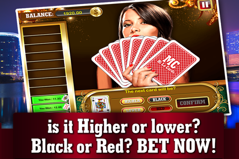 Macau Hi-lo Cards PRO - Live Addicting High or Lower Card Casino Game screenshot 2