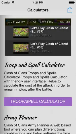 Game screenshot Calculators for Clash Of Clans - Video Guide, Strategies, Tactics and Tricks with Calculators apk