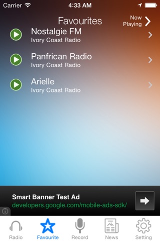 Ivory Coast Radio News Music Recorder screenshot 3