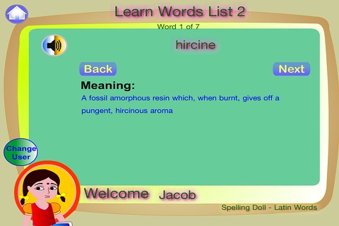 Spelling Doll English Words From Greek Vocabulary Quiz Grammar screenshot 3