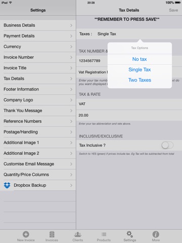 Easy Mobile Invoice App For iPad screenshot 3