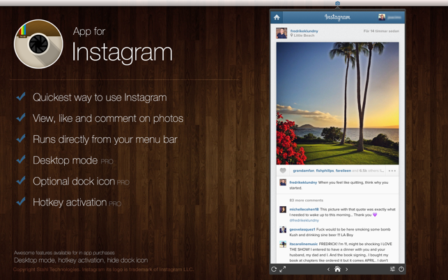 ‎App for Instagram - Instant at your desktop! Screenshot