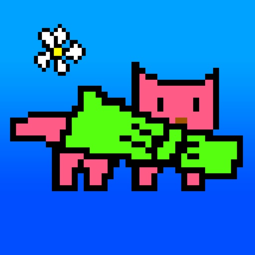 Bow run. Beautiful and Funny runner with pink cat Bow, for relaxing and good mood. Icon