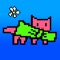 Bow run. Beautiful and Funny runner with pink cat Bow, for relaxing and good mood.
