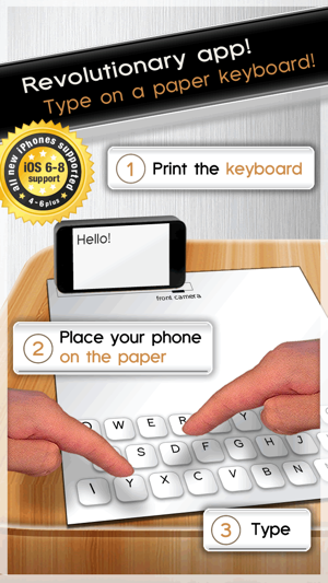 ‎Paper Keyboard - Fast typing and playing with an alternative printed projector keypad Screenshot