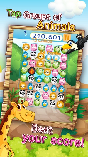 Samegame Zoo - Cute animal action puzzler!(圖2)-速報App