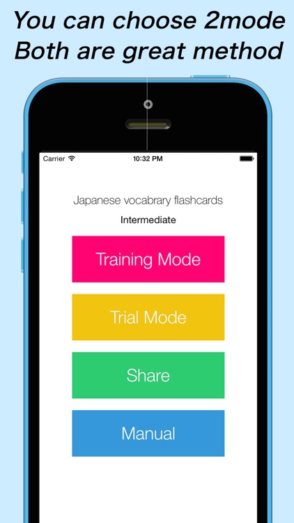 Japanese vocabulary flashcards(Intermediate class) - Free learning