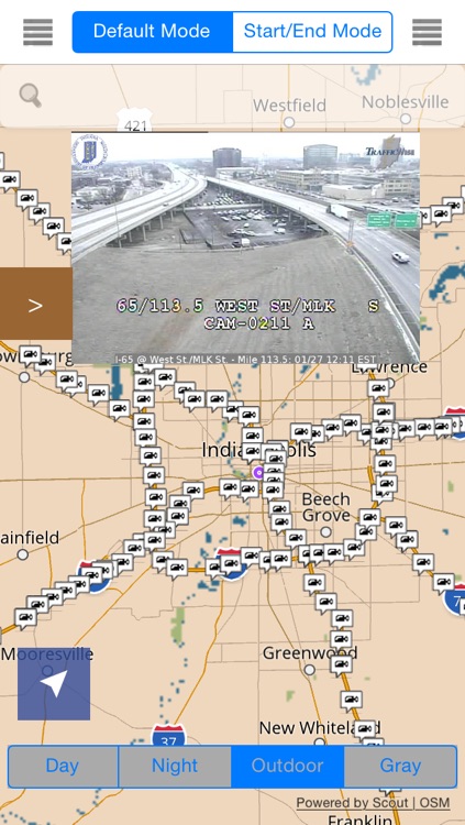 Indiana Offline Map with Traffic Cameras
