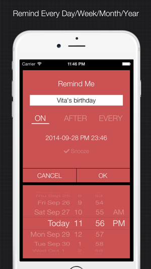 ‎XReminder - simple & quick reminder to set alarm for important things Screenshot