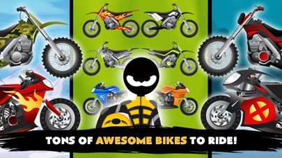Stickman Bike Hill Race Free Addictive Rider Run iPhone screenshot 3 - Games app
