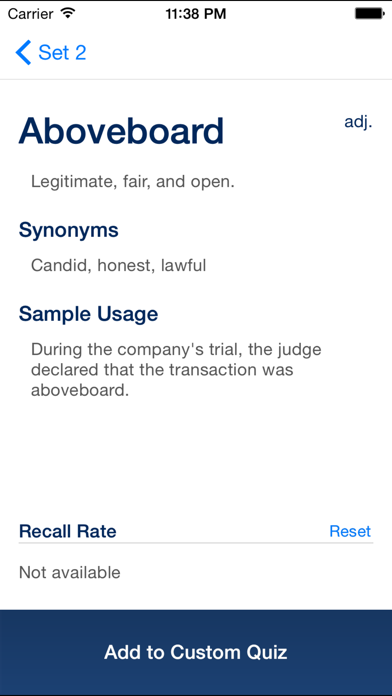 GRE Vocabulary Essentials iPhone screenshot 3 - Education app