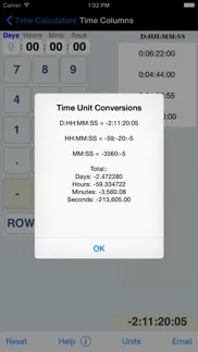 hours, minutes & seconds calculator with date diff iphone screenshot 2