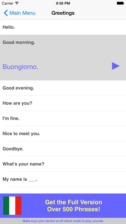 Speak Italian Travel Phrasebook Lite screenshot-4