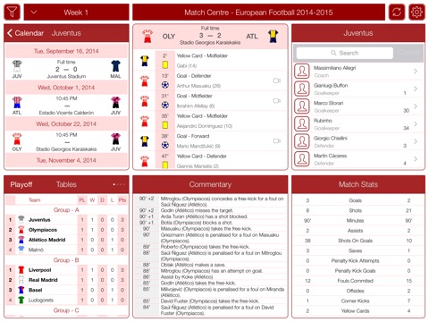 European Football 2015-2016 - Match Centre screenshot 2