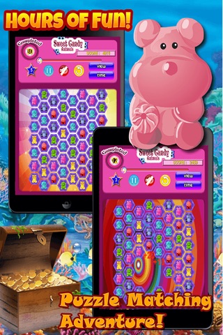 Sweet Candy Animals ~ Match the Sweet Animal-s to Crush them and Win! screenshot 3