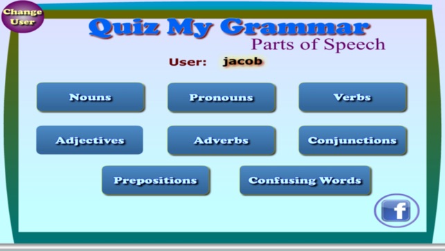 Quiz My Grammar Parts of Speech Lite