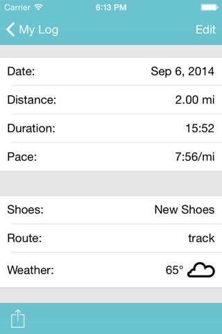 LogMyRun screenshot 2