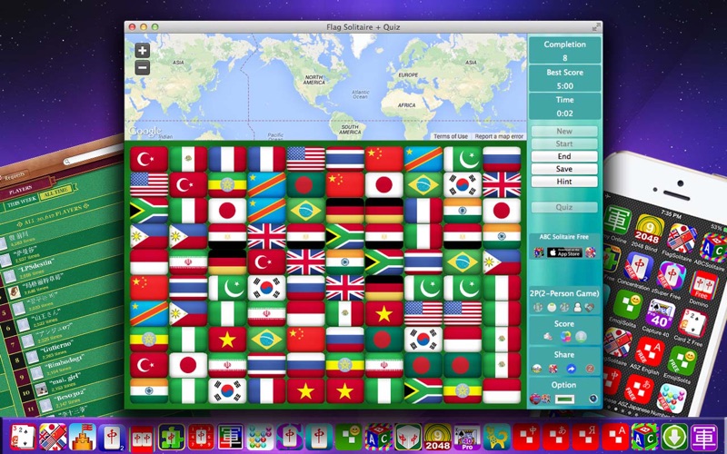 Screenshot #2 pour Flag Solitaire + Quiz