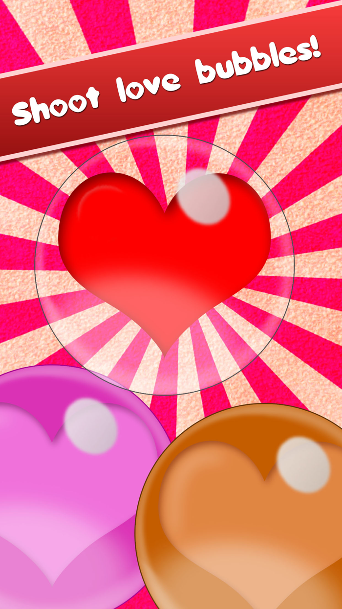 Bubble Shooter Love Valentine - A deluxe match 3 puzzle special for Valentines day