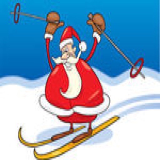 Skiing Santa