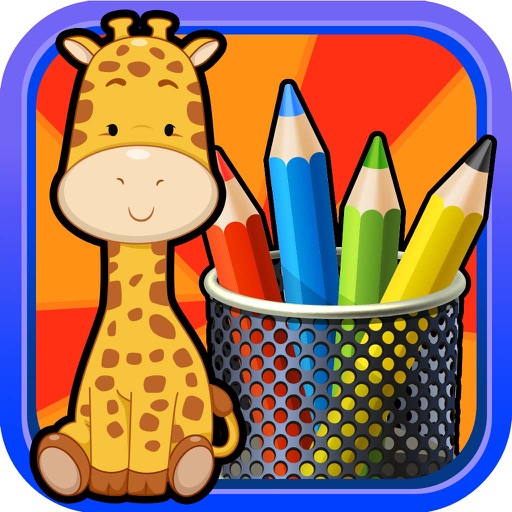 Kids Doodle & Animal Coloring Draw Book -  play my pet paint pad and color drawing farm games for the preschool kids Icon