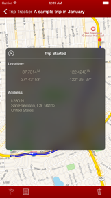 GPS Trip Tracker screenshot