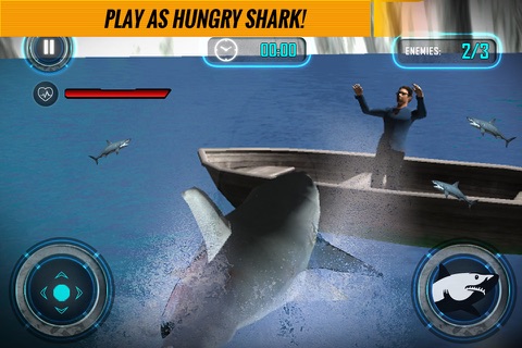Sea Monster Shark Attack Simualtion 3D screenshot 2