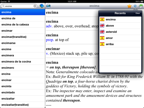 Screenshot #6 pour Spanish English best dictionary - Diccionario Inglés Español