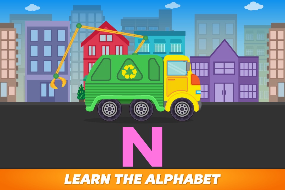 ABC Garbage Truck - an alphabet fun game for preschool kids learning ABCs and love Trucks and Things That Go screenshot 3