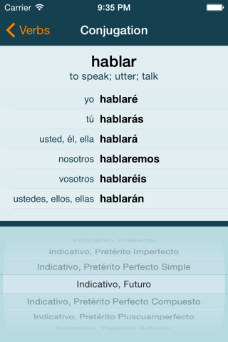 Spanish Verbs + screenshot 2