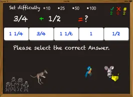 Game screenshot Chalkboard Fractions - Kids Math Adding Mixed Fractions mod apk