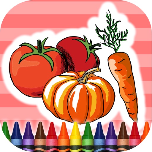 Coloring Book Vegetables Icon