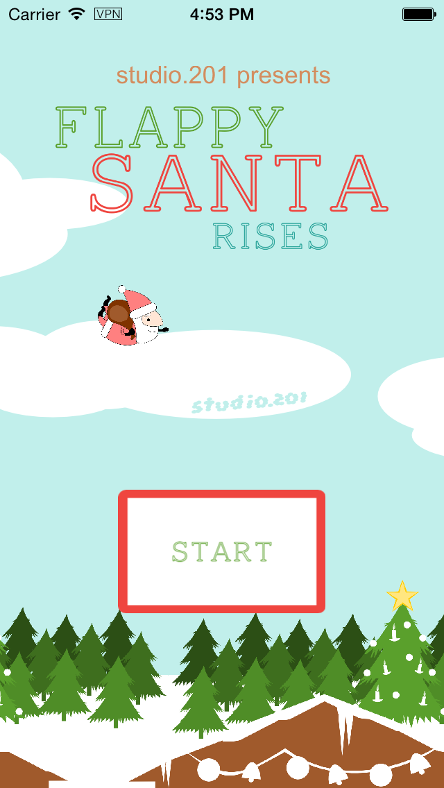 Screenshot #1 pour Flappy Santa Rises