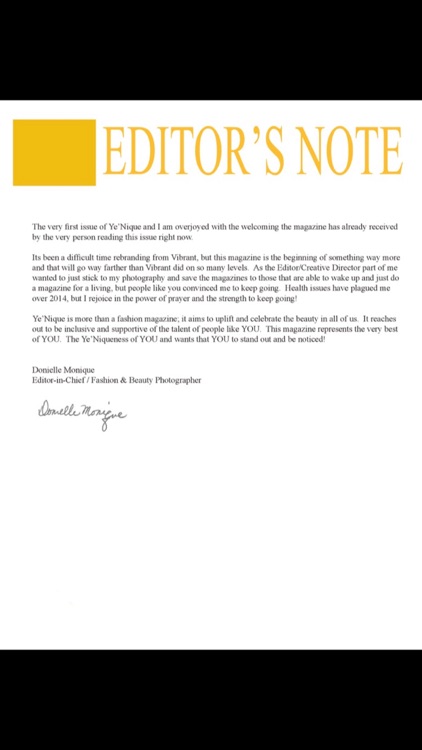 Ye’Nique - Be One of a Kind. Be Ye’Nique.