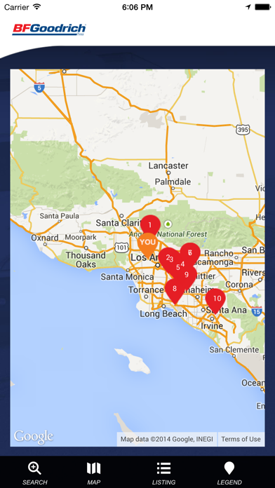 Screenshot #2 pour BFGoodrich® Truck Tires Dealer Locator