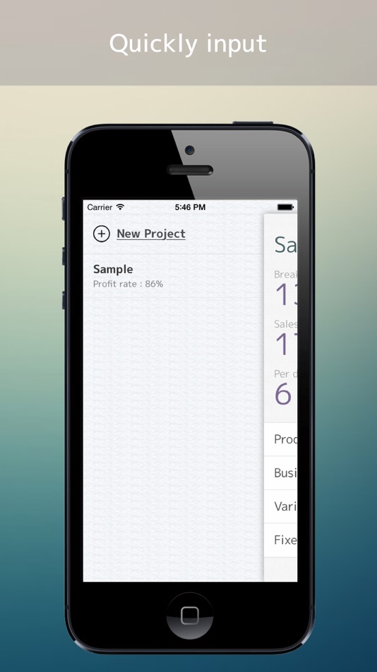 #2. Calculating break-even point - TonTon (iOS) Podle: Masaru Kondo