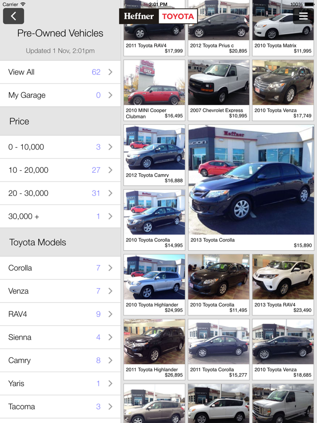 Heffner Toyota For Ipad Kitchener Waterloo Car Dealer On The App